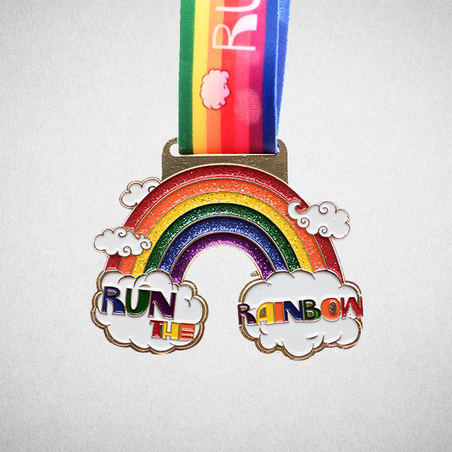 RAINBOW VIRTUAL RUN medal Running Any Distance