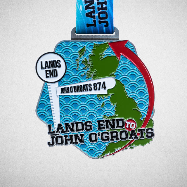 Printed 8cm John O Groats to Lands End Badge